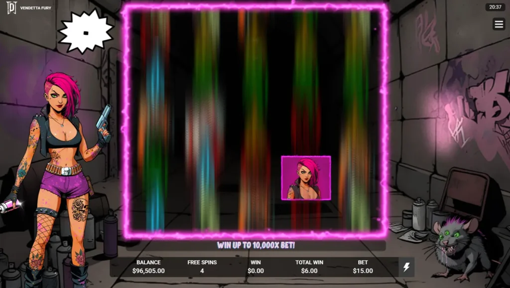 Vandal Vibes-spinn med symboleliminering på Vandal Fury