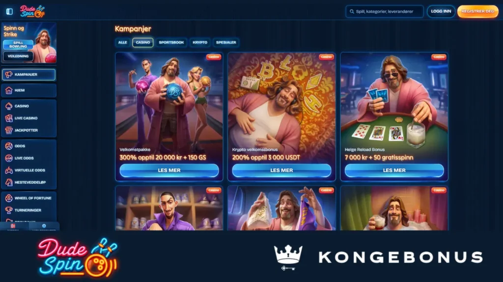 Bonuser og kampanjer hos Dudespin