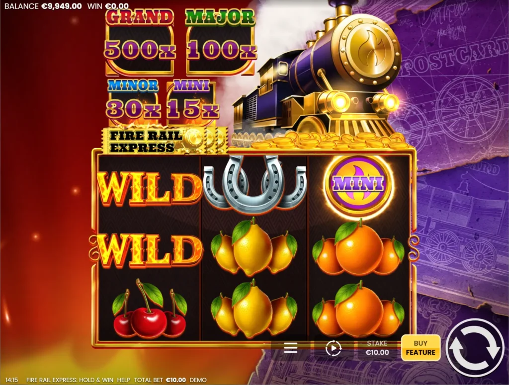 Hovedspillet i Fire Rail Express