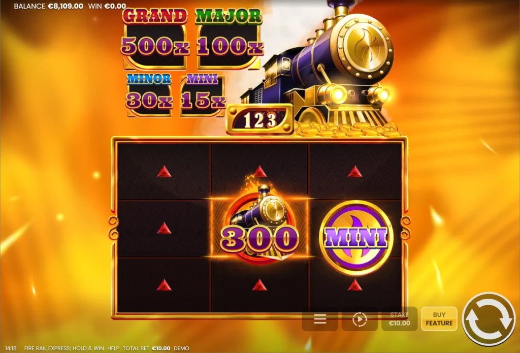 Jackpotfunksjonen i Fire Rail Express
