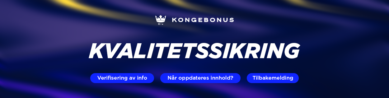 banner for side om kvalitetssikring og faktasjekking på Kongebonus. EEAT side
