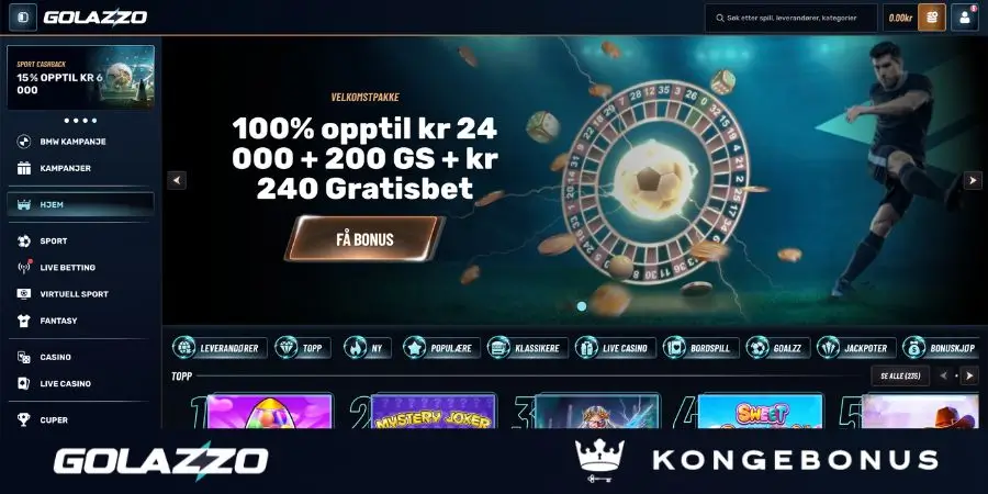 Norsk startside hos Golazzo