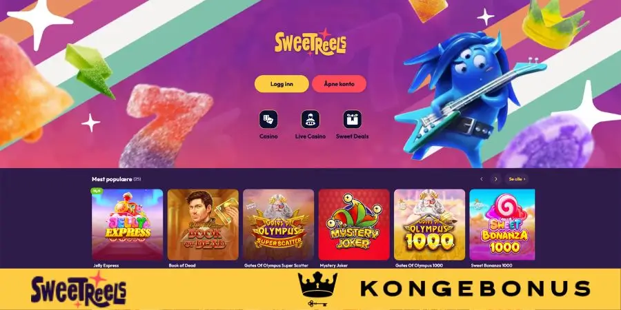 Norsk startside hos SweetReels