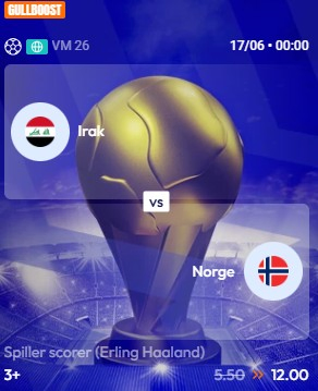 Oddsboost Irak Norge BetFriday Erling Haaland