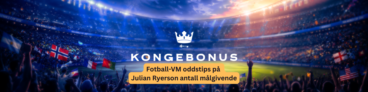 Oddstips på fotball-VM og antall målgivende pasninger for Julian Ryerson