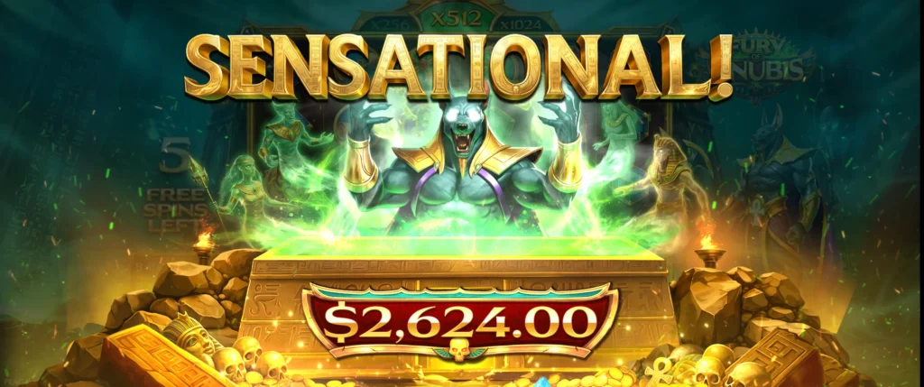 Sensasjonell gevinst i Fury of Anubis