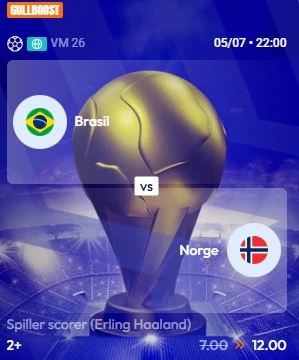 oddsboost på Norge Brasil hos BetFriday