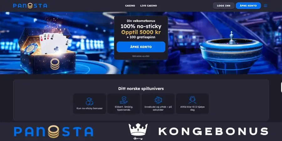Norsk startside hos Panosta