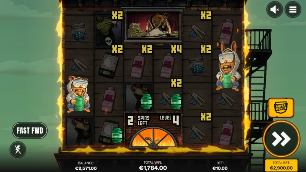 Gratisspinnrunden i Trap Tower
