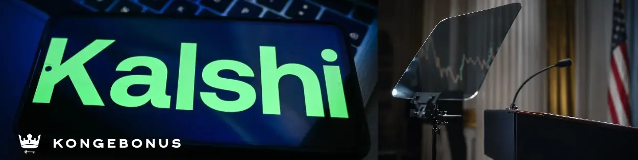 banner montasje kalshi teleprompter det hvite hus