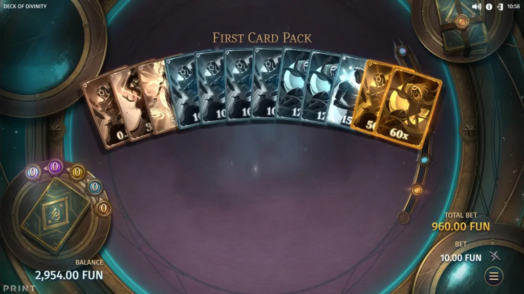 Kortpakke i Deck of Divinity