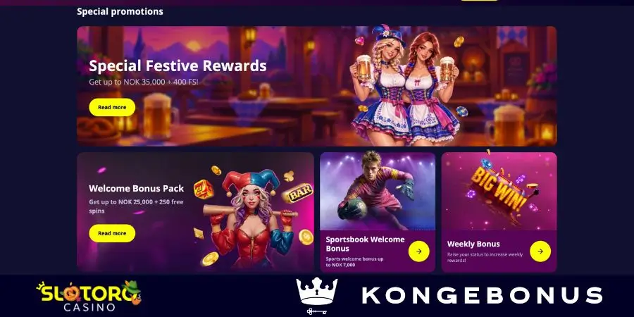 Bonuser og kampanjer hos Slotoro