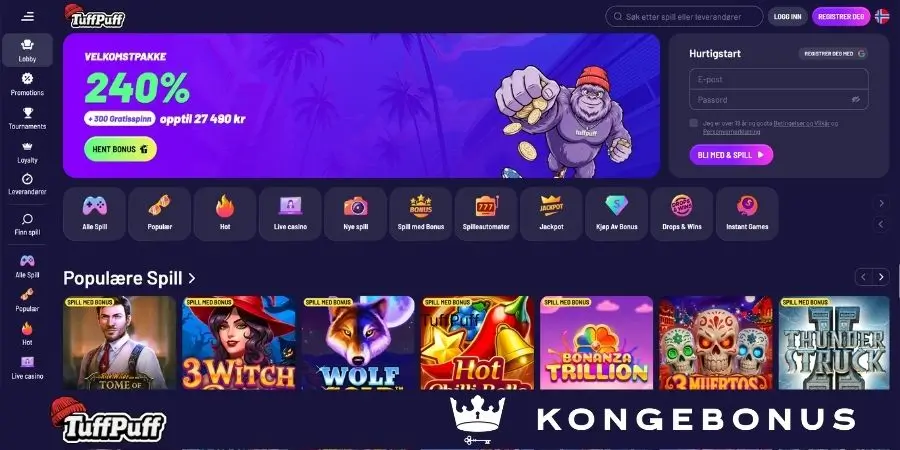 Norsk startside hos TuffPuff