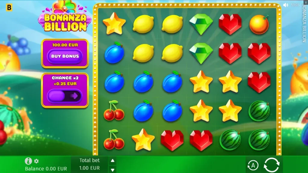 Skjermbilde av spilleautomaten Bonanza Billion fra BGaming.