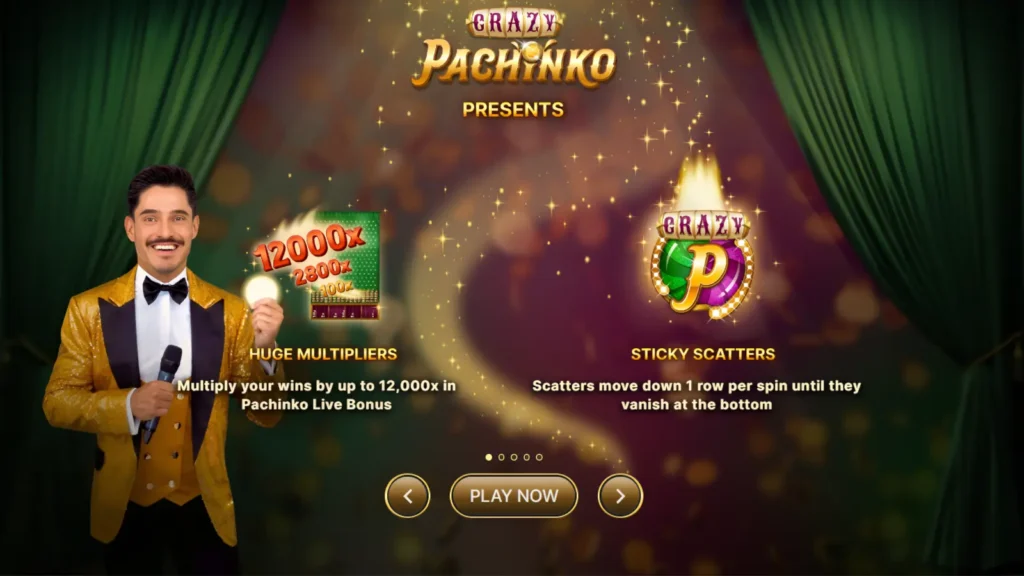 evolution gaming live casino versjon crazy pachinko startskjerm