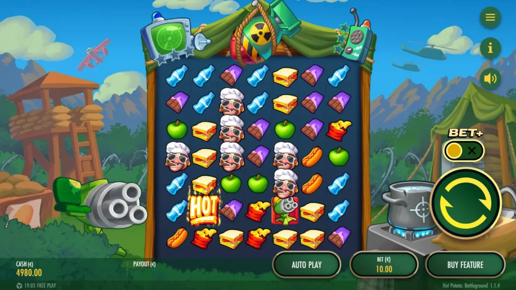 Hot Potato: Battleground fra Thunderkick