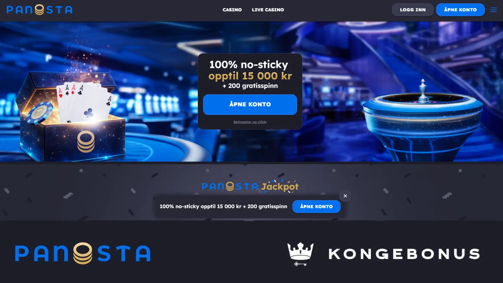 panosta kongebonus eksklusiv