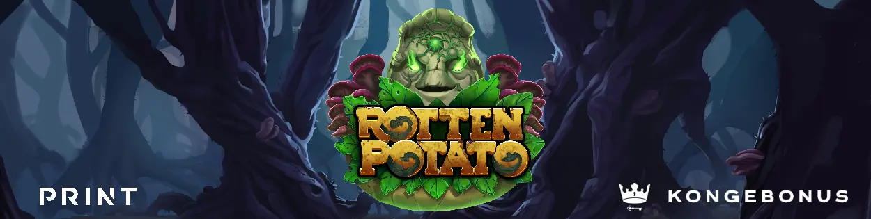 banner for spilleautomat rotten potato fra print studios